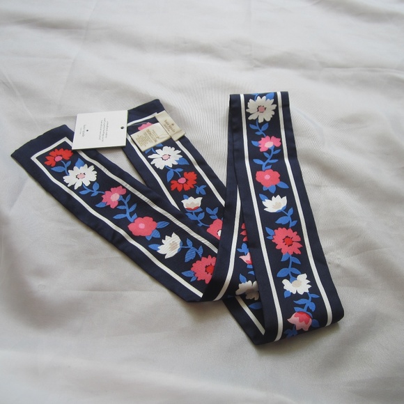 kate spade Accessories - Kate Spade New Daisy Silk Skinny Scarf Bandeau